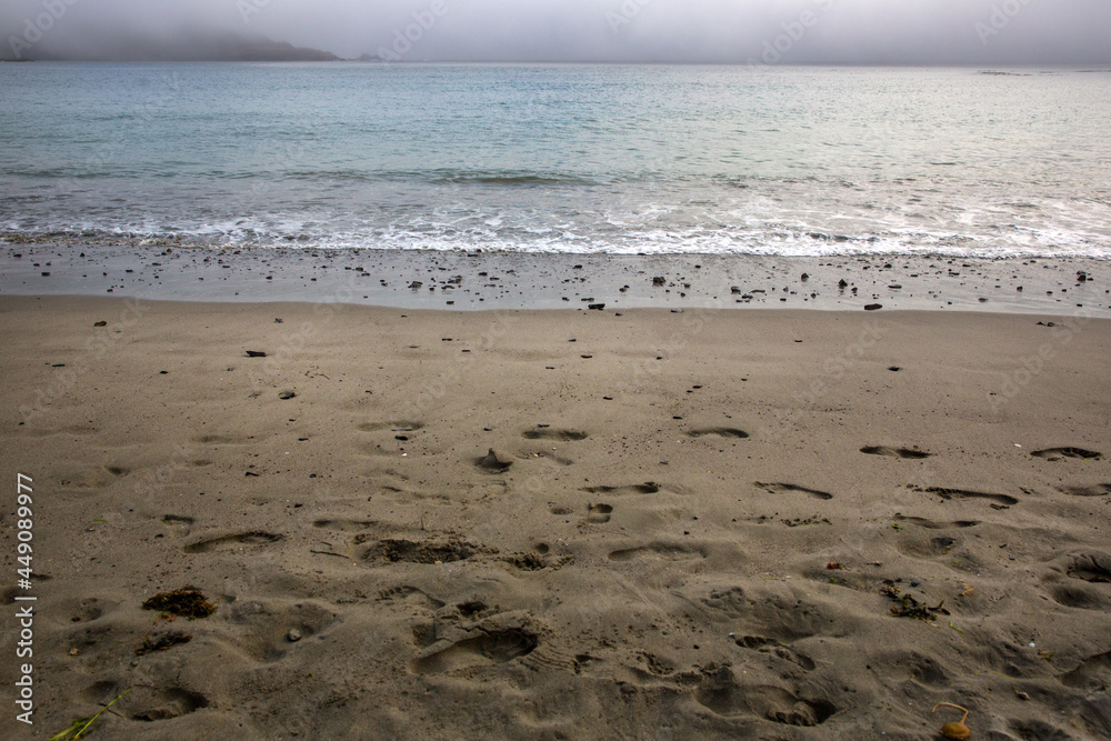View of Pacific ocean on the California coast in Mendocino, United States. View of Pacific ocean on the California coast in Mendocino, United States.