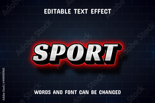 Sport text - neon text effect editable