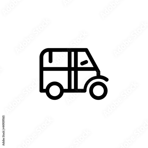 Classic Tricycle Bike Monoline Icon Logo for Graphic Design