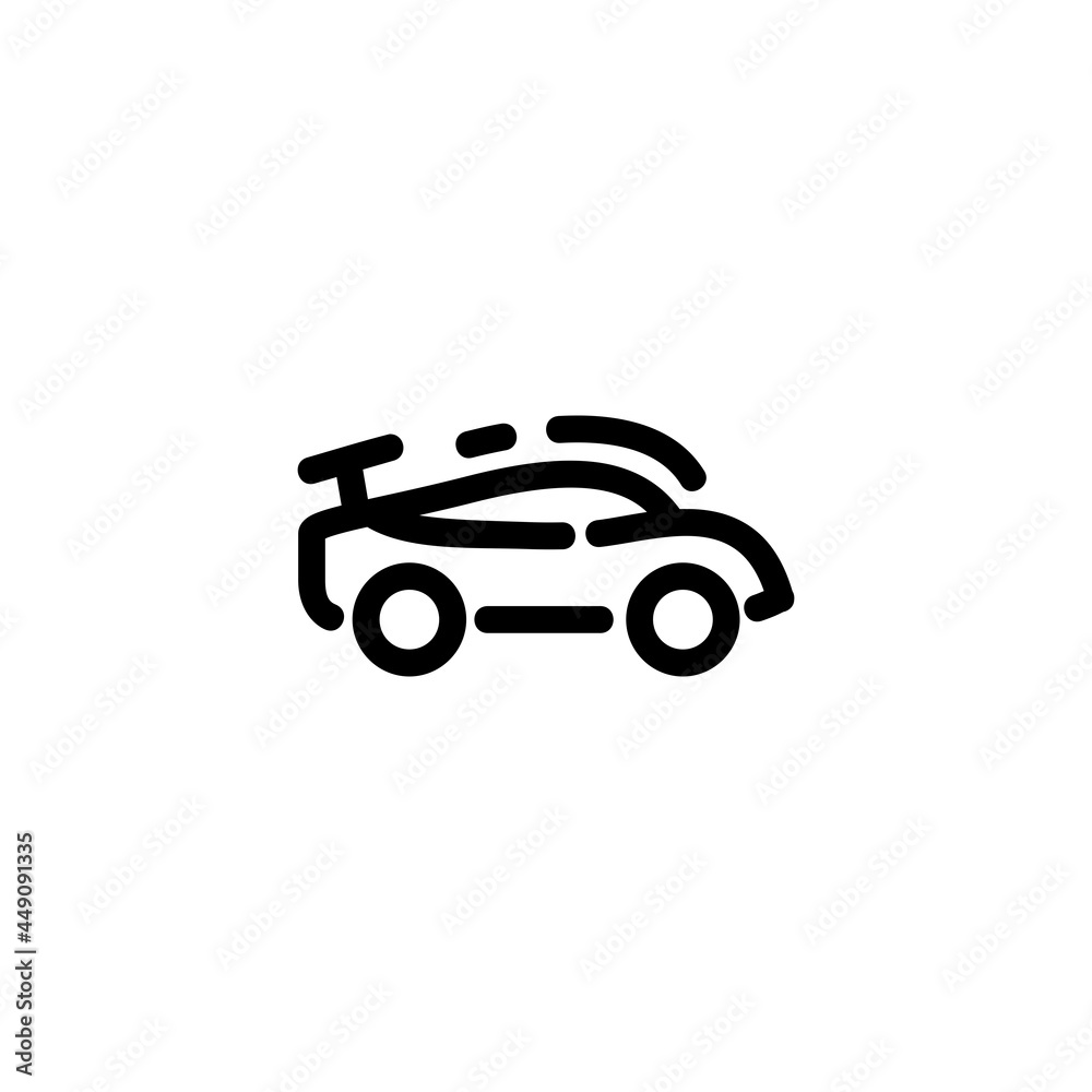Sport Car Monoline Icon Logo for Graphic Design