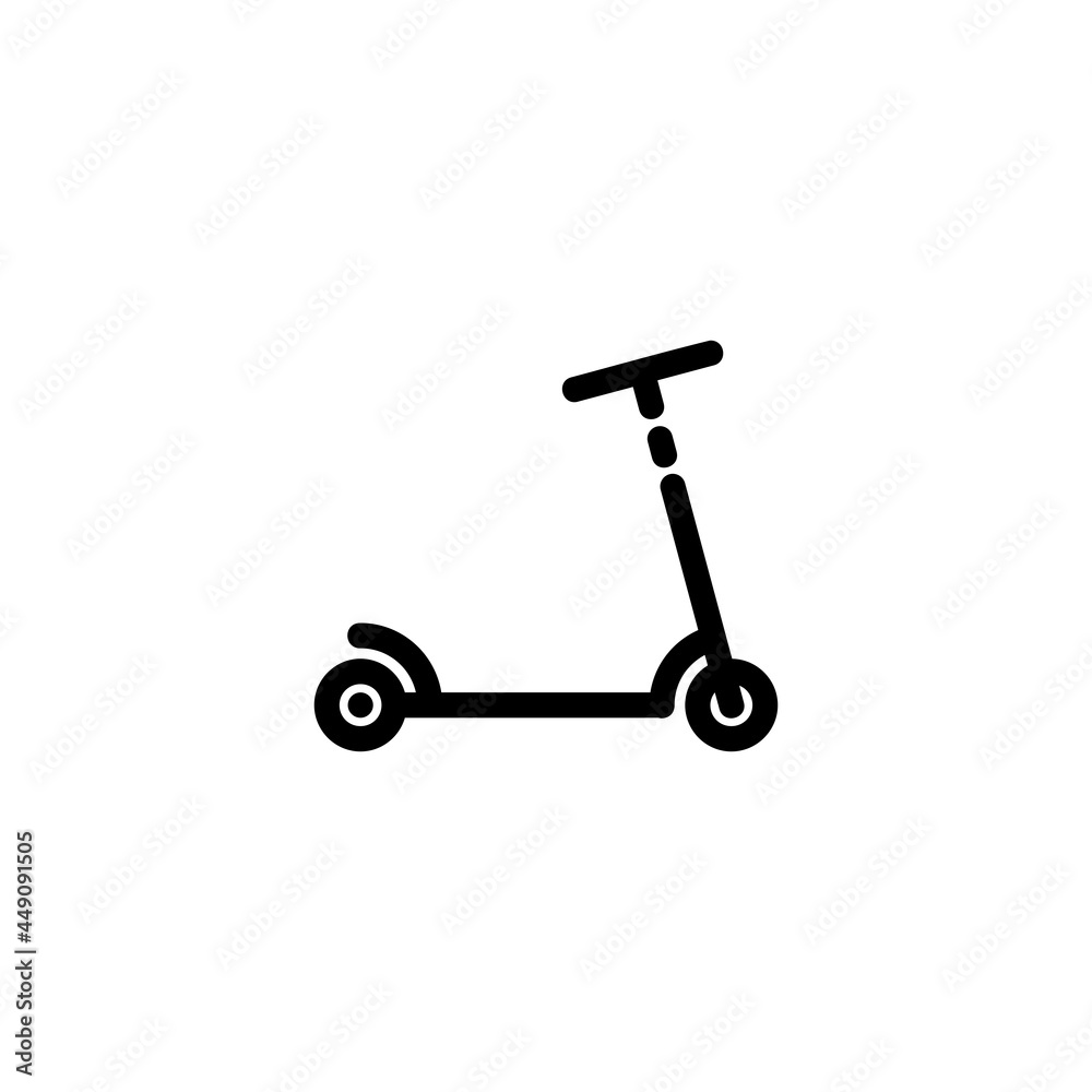 Scooter Monoline Icon Logo for Graphic Design Scooter Monoline Icon Logo for Graphic Design