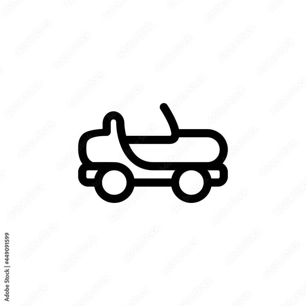 Roadster Car Monoline Icon Logo for Graphic Design