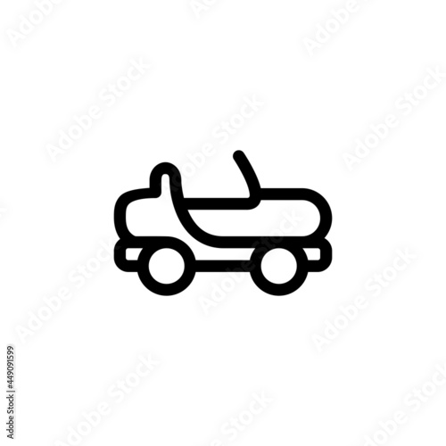 Roadster Car Monoline Icon Logo for Graphic Design