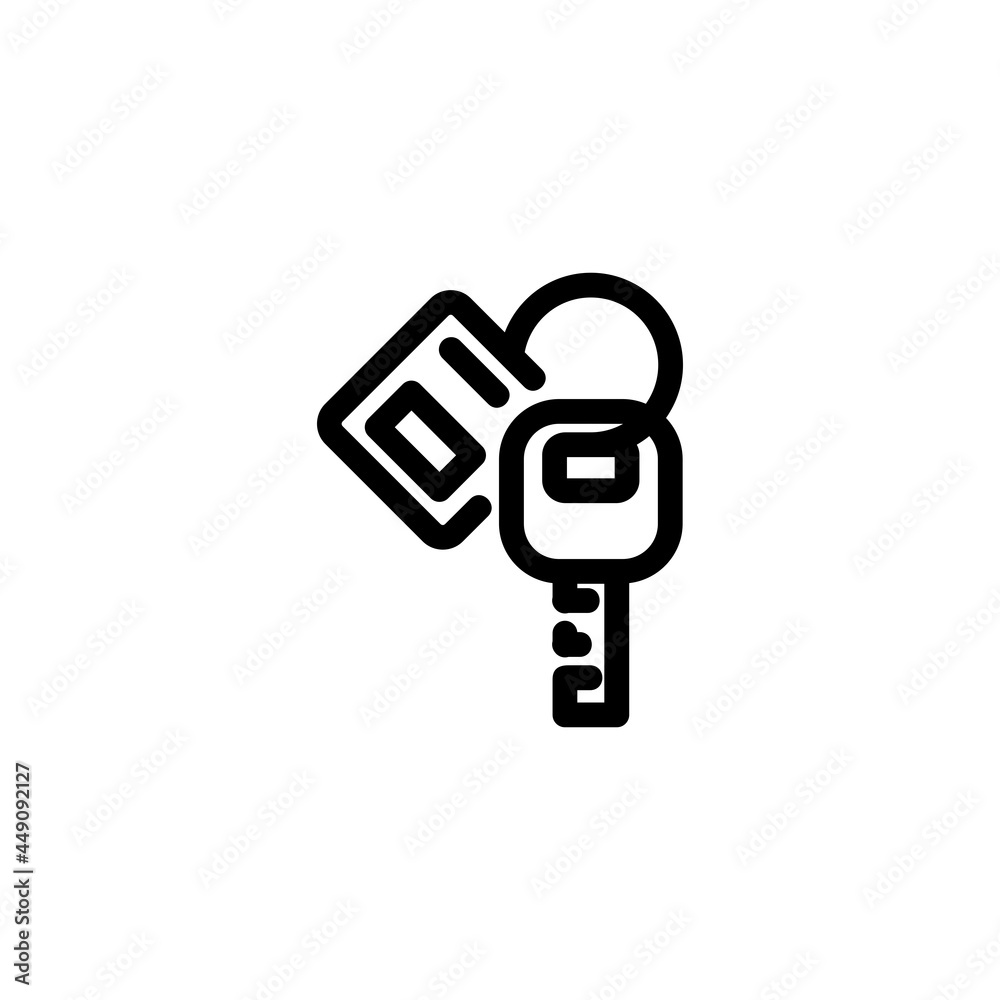 Car Key Monoline Icon Logo for Graphic Design Car Key Monoline Icon Logo for Graphic Design
