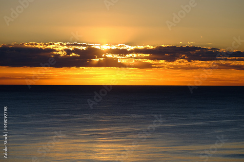 Golden sunrise over the ocean on the Gold Coast
