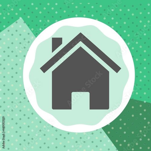 house icon on blue background