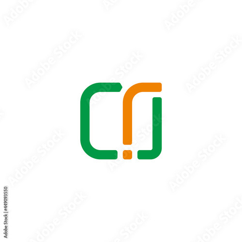 letter cr square colorful geometric logo vector
