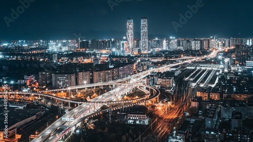 artial view of kunming skyline © wang