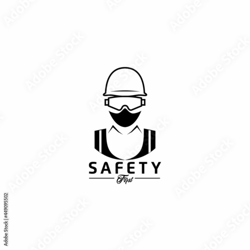Safety equipment logo design at work
