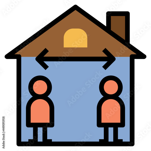distancing line icon