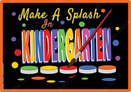 Make a splash in kindergarten back to school banner