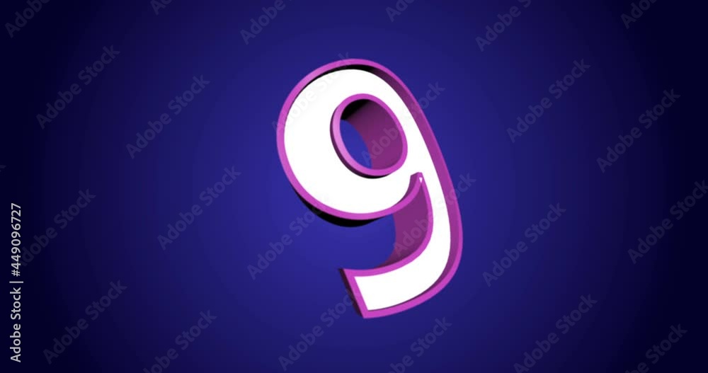 Countdown Clock from 10 to 0 - 3d animation effect Countdown Clock from 10 to 0 - 3d animation effect