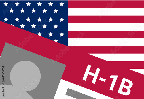 USA viza H-1B. Visa in the United States temporary work for foreign skilled workers in specialty occupation.