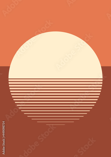 Sunset aesthetic background vector in orange © Rawpixel.com