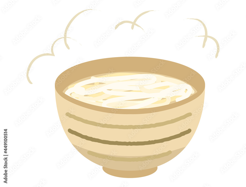 具のないうどんのイラスト 素うどん Stock ベクター Adobe Stock