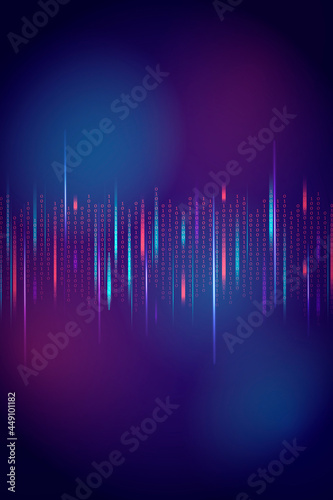 Stream of binary code design vector