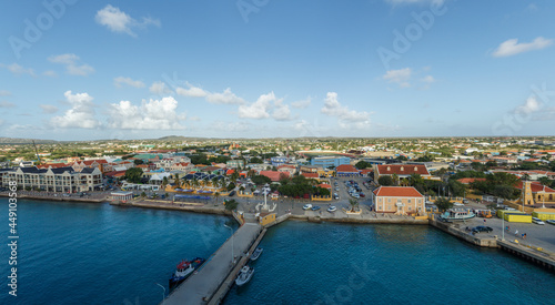 High resolution panorama of the Cruise Port in Kralendijk Bonaire