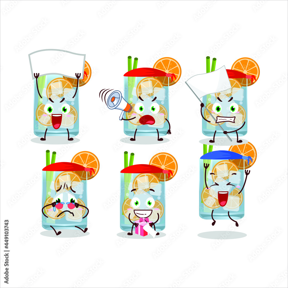 Mascot design style of caipirinha character as an attractive supporter. Vector illustration Mascot design style of caipirinha character as an attractive supporter. Vector illustration