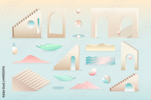 Colorful modern abstract art vector.