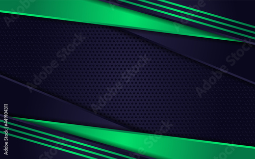 Abstract navy blue background combination with line green