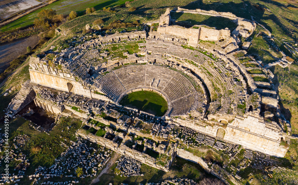 Ancient roman theater at Miletus in southern Turkey