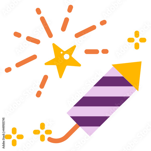 fireworks flat icon