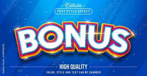 Editable text style effect - Bonus text style theme.