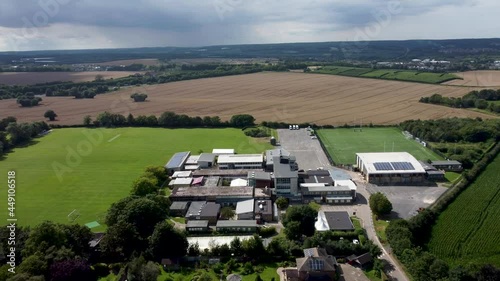 4K drone footage of Simon Langton Boys school in Canterbury, Kent, UK photo