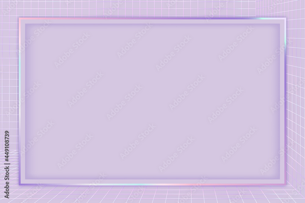 Purple vector 3D grid patterned frame Purple vector 3D grid patterned frame
