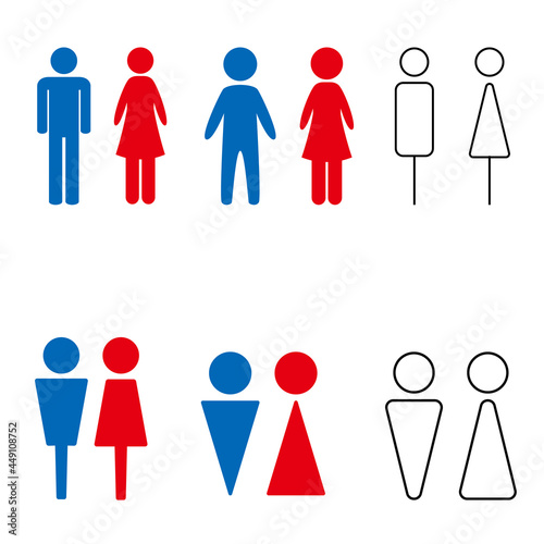 トイレマークのベクターイラスト