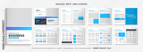 Company profile brochure template layout design, Minimalist Multi pages corporate brochure design template, Minimal business brochure template with simple style and modern layout