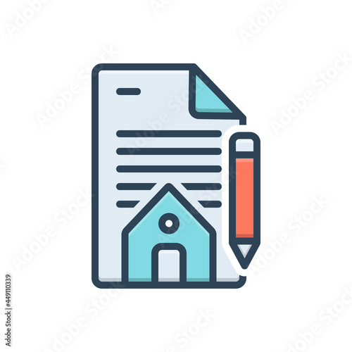 Color illustration icon for legacy 