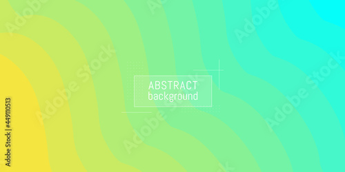 Abstract vector background. Beautiful waves.Yellow green gradient.