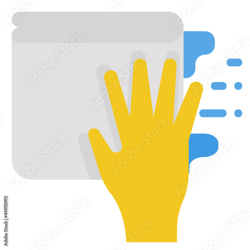 scrub flat icon