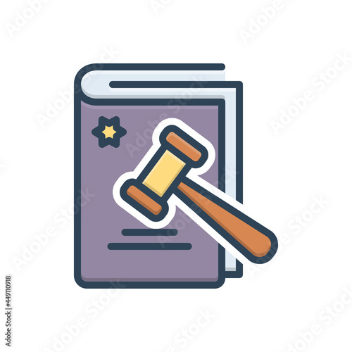 Color illustration icon for legitimate 