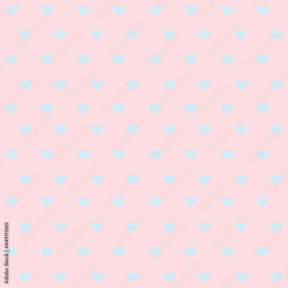 seamless pattern with hearts pastel