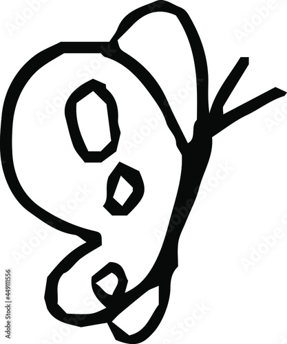 子供が描いたかわいいチョウチョ