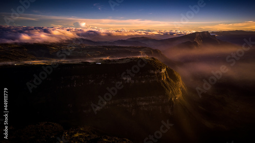 sunset in the mountains