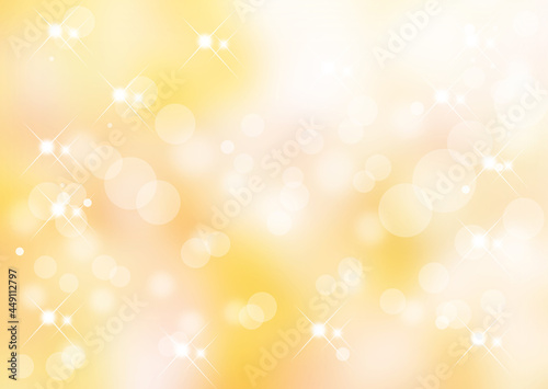 羽根_淡いイエローキラキラ背景