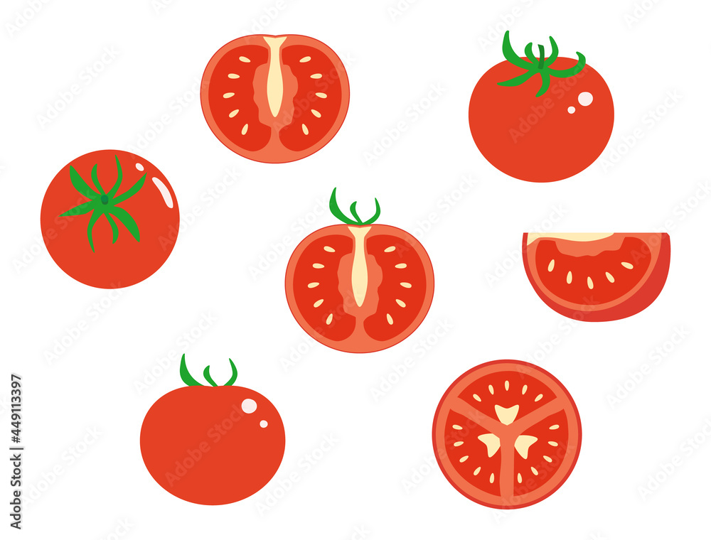 トマトのイラストセット トマトのイラストセット