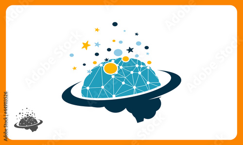 Brain explode illustration