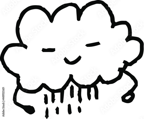 子供が描いた落書きの雨雲