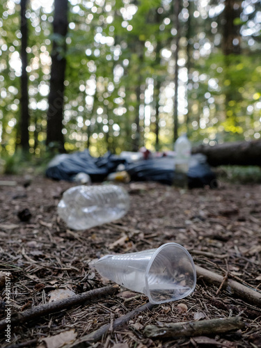 Wallpaper Mural Plastic waste in the forest Torontodigital.ca
