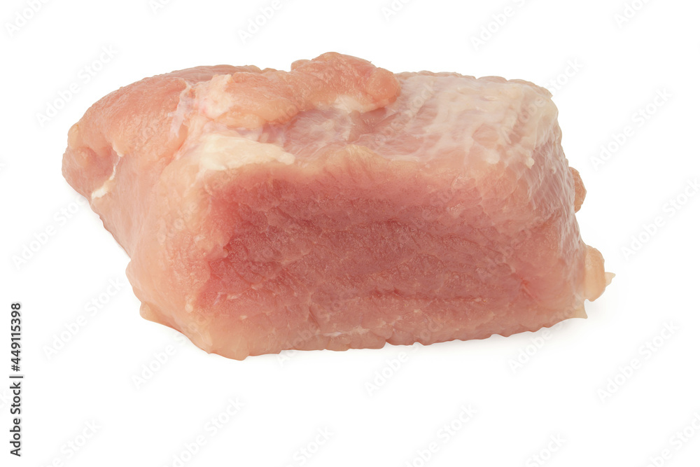 fresh meat isolated on white background. pork