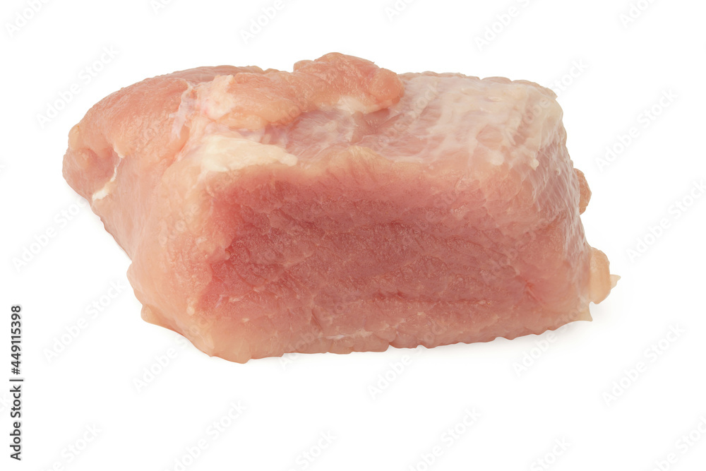 fresh meat isolated on white background. pork fresh meat isolated on white background. pork