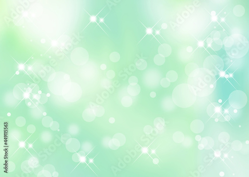 淡いグリーンキラキラ背景