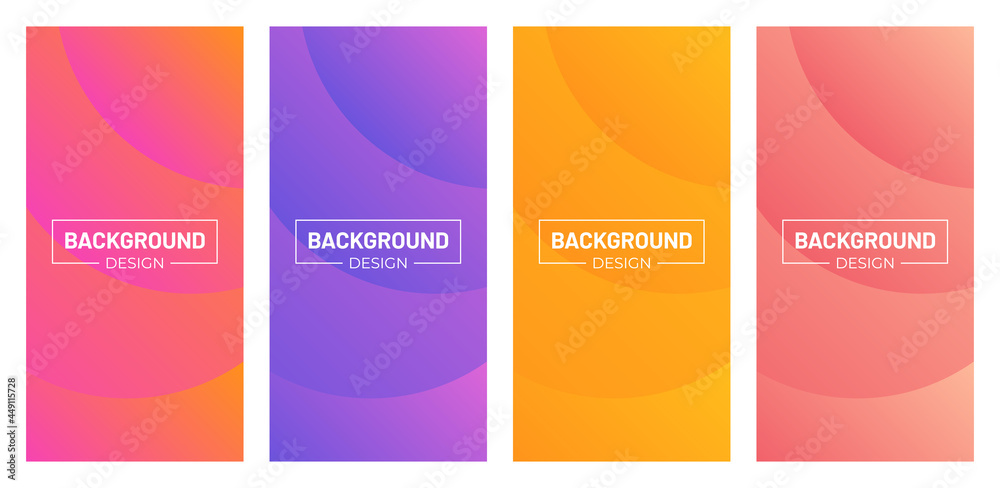 Abstract colorful background set design. Containing Pink, purple, orange and peach color.