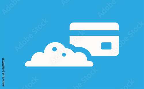 Cocaine powder with credit card icon vector illustration