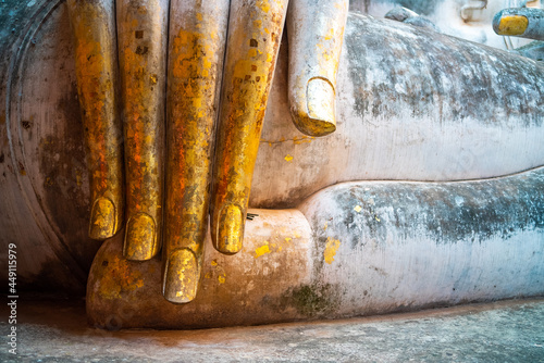 Thai Buddhism old gold Budd...