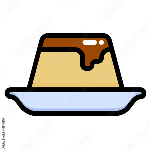 pudding line icon